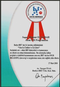 brt2010 ödül                   